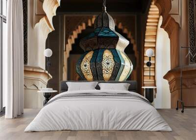 Enchanting Moroccan Lanterns Showcasing Elegant Arabic Designs Wall mural