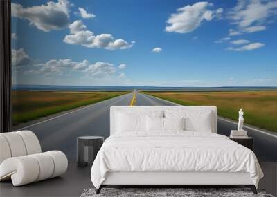 Endless Road Leading to New Horizons of Growth and Infinite Opportunities Wall mural