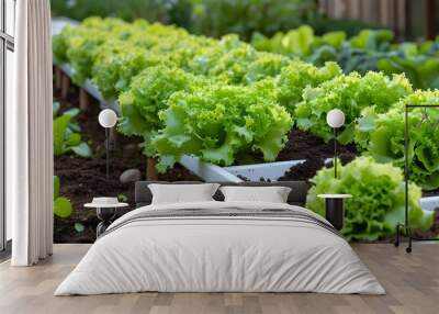 Essential Tips for Growing Lettuce in Raised Garden Beds Wall mural