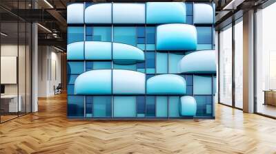 futuristic Blob architecture design with organic shapes and fluid forms Wall mural