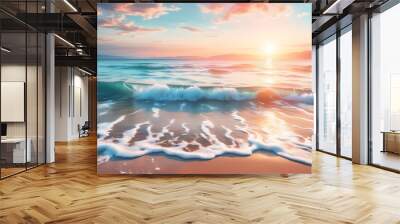 Serene beach vista offering ample space for summer-themed backgrounds and vibrant wallpapers Wall mural