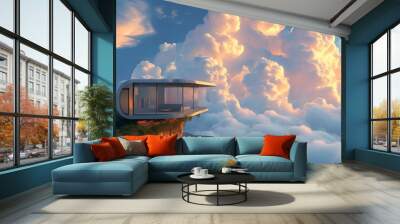 serene cloud formations creating an ideal backdrop for text and visuals Wall mural