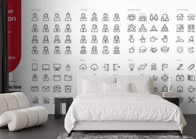 soft touch line icon Wall mural