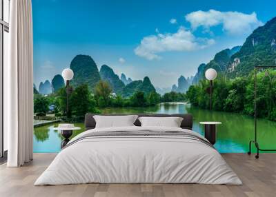 Green mountains and green waters in Guilin, Guangxi Wall mural