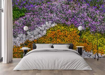 Green plant flower wall Wall mural