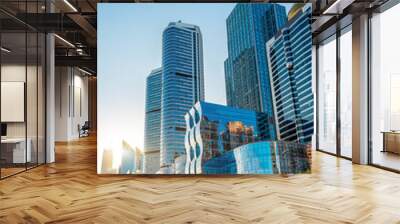 High rise building landscape of Qingdao City Street Wall mural