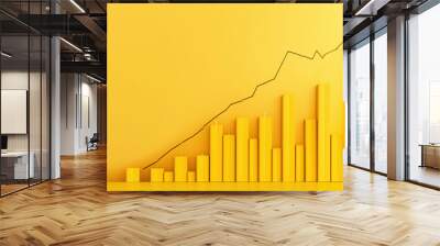 Stock market map transaction analysis investment finance, stock market financial or foreign exchange chart market chart crisis losses, growth income and profits win the trend Wall mural