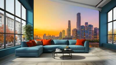 The architectural landscape of the city I and the beautiful skyline Wall mural