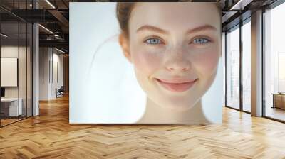 A beautiful woman close-up, facial skin care display Wall mural