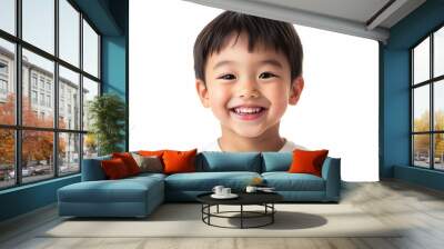 Child positive smile, happy and joyful kid, happy children's day  Wall mural