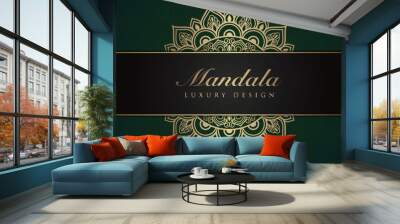 Luxurious mandala background and banner design, suitable for design templates for greeting cards,  Wall mural