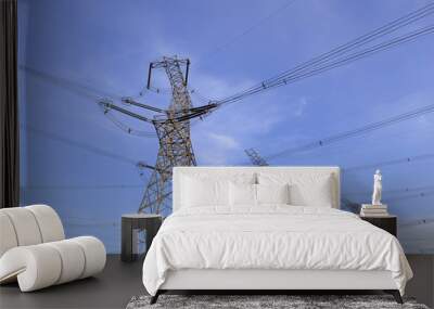 High voltage towers Wall mural