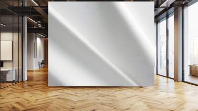 Sleek Abstract Texture of White Canvas and Cardboard Paper Background Wall mural