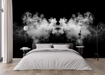 Real_smoke_exploding_outwards_with_empty_center Wall mural