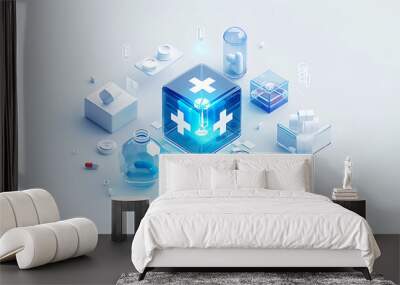 3d medical icon Wall mural