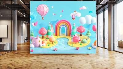 cartoon child wallpaper Wall mural