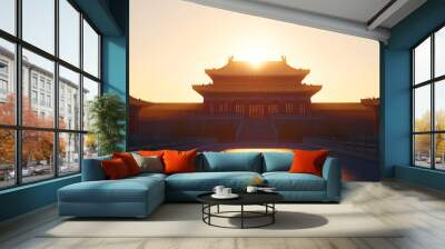 china traditional architecture Wall mural