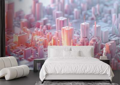 city skyline Wall mural