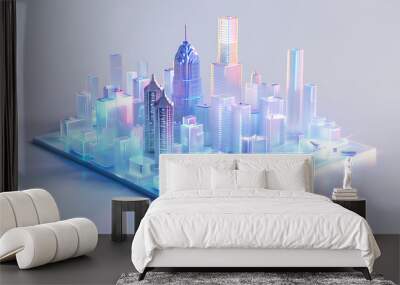 city skyline Wall mural