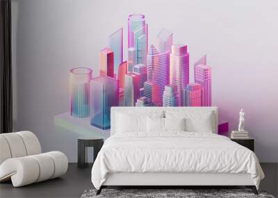 city skyline Wall mural