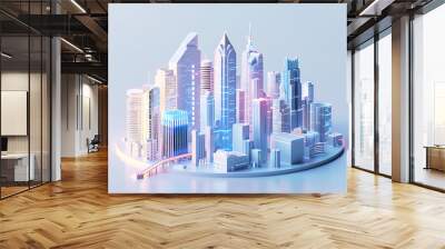 city skyline Wall mural