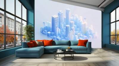 city skyline Wall mural