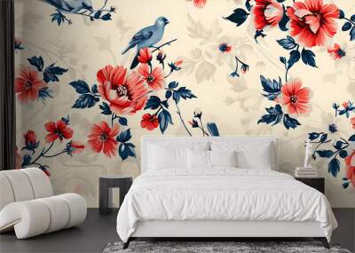 floral pattern Wall mural