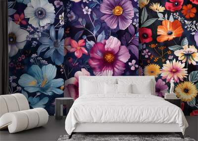 flower pattern Wall mural