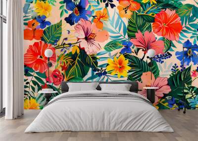 flower pattern Wall mural