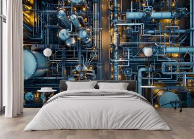 future holographic factory Wall mural