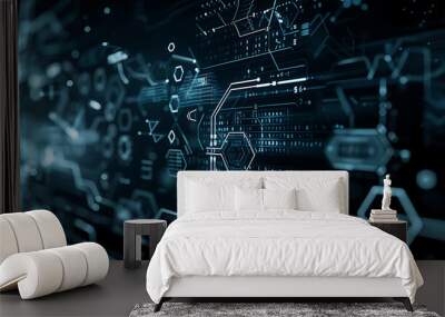 technology background Wall mural