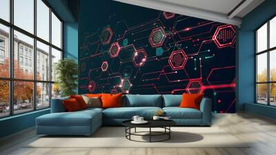 technology background Wall mural