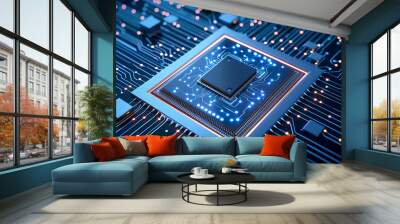 technology background Wall mural