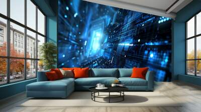 technology background Wall mural