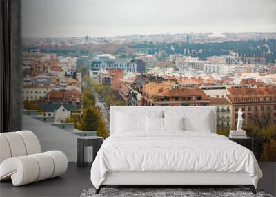 Madrid, Spain - aerial view of the city Wall mural