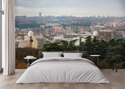 Madrid, Spain - aerial view of the city Wall mural