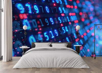 An abstract binary symbol Wall mural