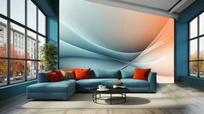 Modern abstract background with smooth lines and soft gradients, creating an elegant and contemporary look for various applications Wall mural