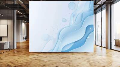 Stunning Simple and Fresh Blue Background: A Serene and Inviting Vision. Showcasing Calmness and Charm. Wall mural