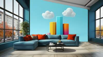 3d rendered illustration of a pencil Wall mural