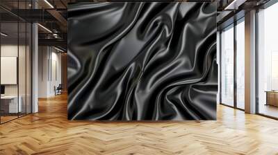 Abstract background luxury cloth or liquid wave or wavy folded grunge silk texture satin velvet material or luxury Christmas background or elegant wallpaper design, background Wall mural