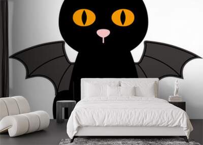 halloween black cat Wall mural