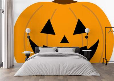 Halloween pumpkin icon vector.
Jack o lantern pumpkin for Halloween. Wall mural