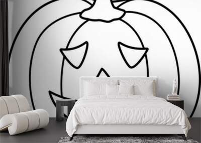 Halloween pumpkin outline vector.
Jack o lantern pumpkin for Halloween. Wall mural