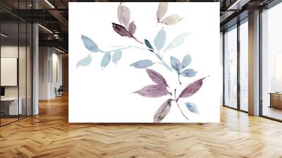 Flowers watercolor illustration.Manual composition.Big Set watercolor elements. Wall mural