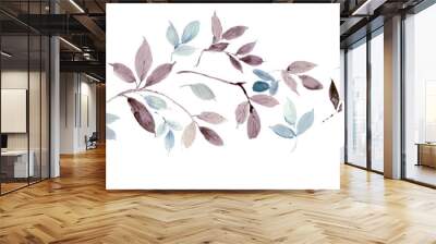 Flowers watercolor illustration.Manual composition.Big Set watercolor elements. Wall mural