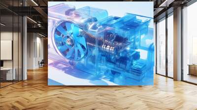 Advanced electronic machine electric fan engine Wall mural