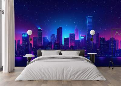 city at night Wall mural