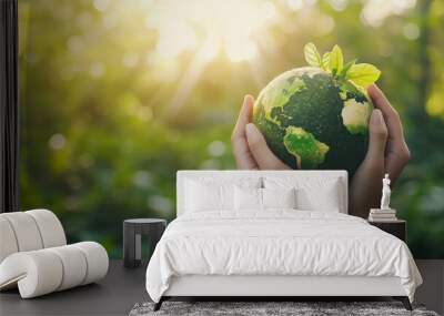 earth in hand Wall mural