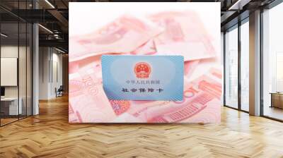 Financial materials of social security card Wall mural